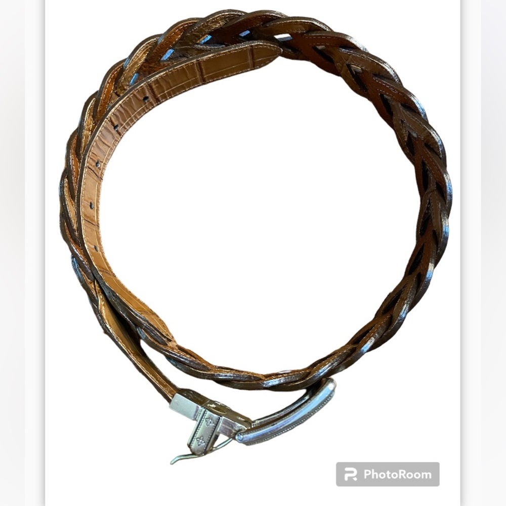 Brighton leather woven belt. Size medium/large.  32.